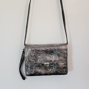 Patricia Nash Silver Embossed Crossbody/Wristlet